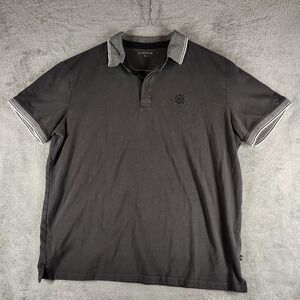 TOM TAILOR Polo Shirt Men's Short Sleeve‎ Ringer Grayscale XL